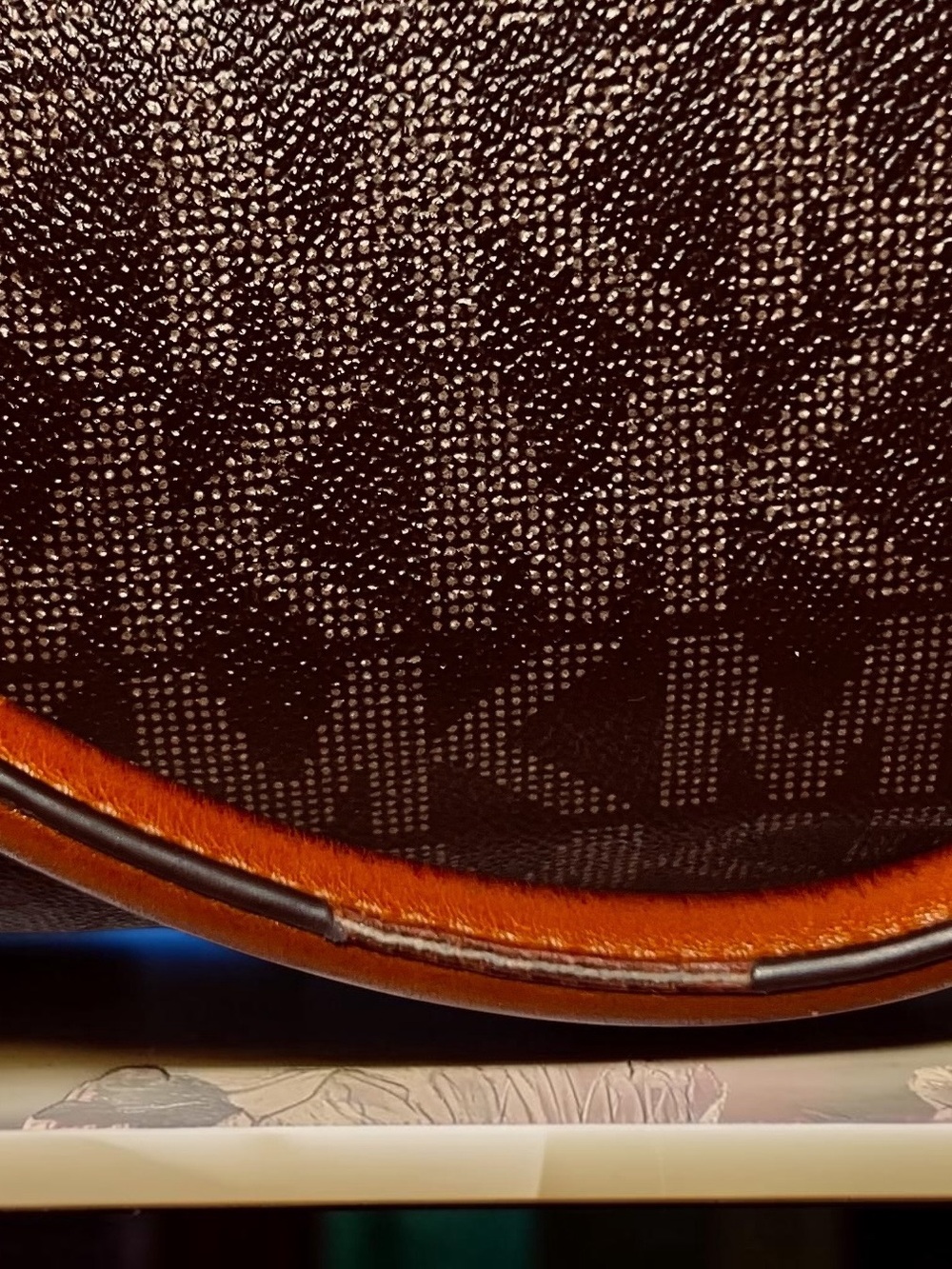 Michael Kors Hamilton Signature Logo Large Tote Bag Brown Tan Gold Like New - Picture 15 of 15